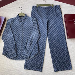 구찌 GG 코튼 데님 자카드 셔츠 & 팬츠