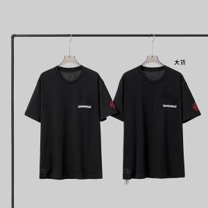 【YD공장】크롬하츠 스크롤 라벨 NYC 반팔 티셔츠
