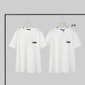 【YD공장】루이비통 스탬프 레더 패치 시그니처 코튼 티셔츠