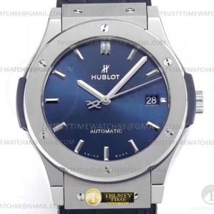WW공장 위블로 클래식퓨전 42mm 스틸 블루다이얼 가죽스트랩 Classic Fusion Bang 42mm TIRU Blue WWF A1110