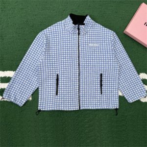 【잔디집】미우미우 깅엄 체크 플리스 자켓 (레어)
