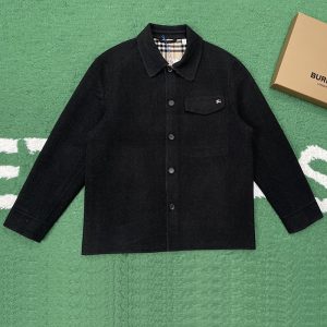 【잔디집】버버리 울 쏜 오버셔츠 자켓 （레어）