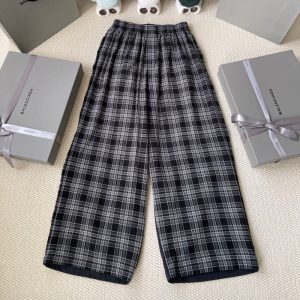 발렌시아가 하이브리드 라지 체크 팬츠