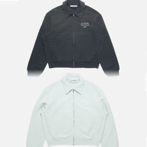 【잔디집】아크네 스탬프 로고 카라 가디건 （레어）