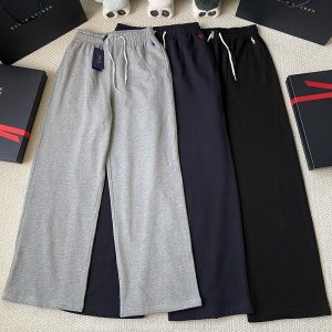 폴로 랄프로렌 드로스트링 와이드 레그 플리스 트랙팬츠