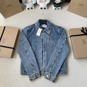 아미 드 꾀흐 스몰 하트 로고 코튼 지퍼 자켓
