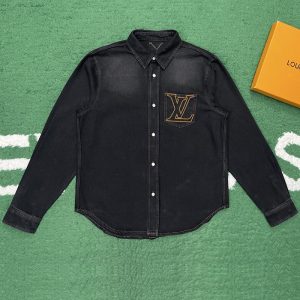 【잔디집】루이비통 LV 롱 슬리브드 데님 셔츠 （레어）