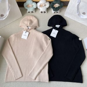 몽클레어 x 질샌더 펠트 울 리브 후드 스웨터