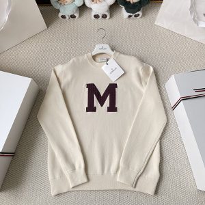 몽클레어 엠브로이더리 코튼 블렌드 스웨터